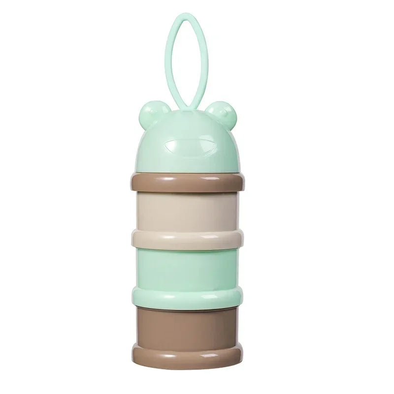 1PCColourful baby 3 tier milk powder box Individual tiered milk powder compartments Children's portable rotating milk powder box
