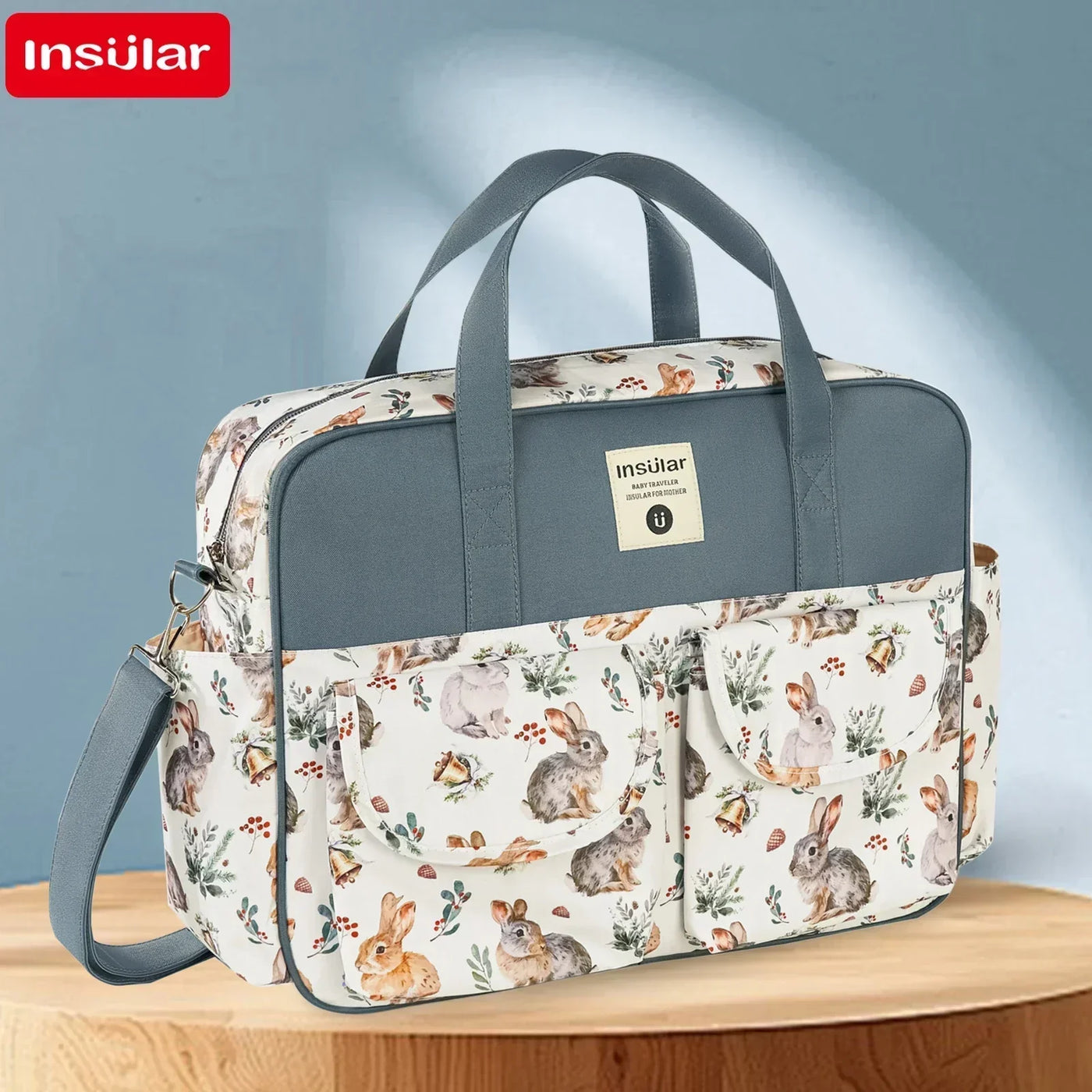 Fashion Mommy One Shoulder Messenger Bag Multifunctional Mommy Handbag Storage Bag Mother Baby Storage Women's Printing