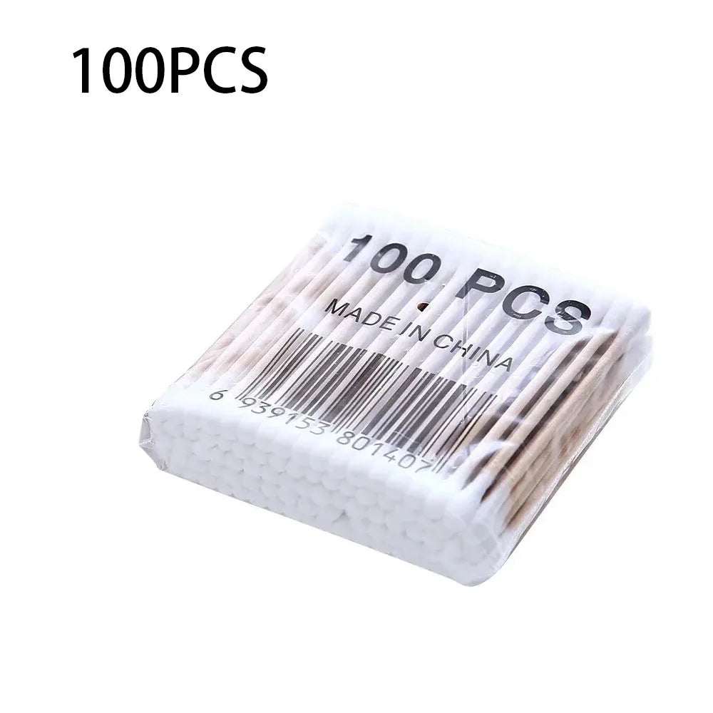 500Pcs Double Head Cotton Swab Makeup Cotton Buds Household Makeup Removal Ear Digging Hygiene Cleaning Disposable Cotton Swabs