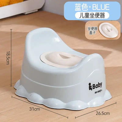 Child urinal potty with lid, designed for comfortable toilet training at home