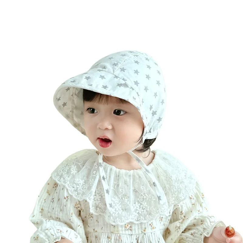 Baby Hats for Girls and Boys Newborn Hat Stars Dots Baby Palace Cap Infant Beanie Cotton Bonnet Newborn Photography Props 3-12M