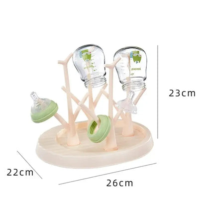 Tree-shaped drying rack for baby bottles and accessories