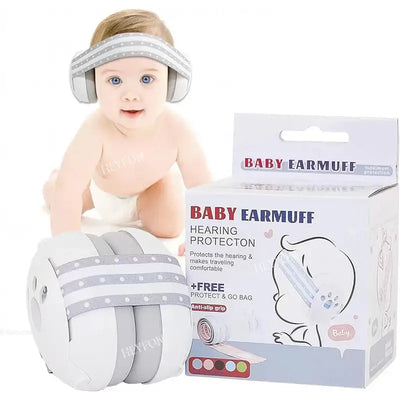 Infant ear muffs for noise protection on planes and outdoor events