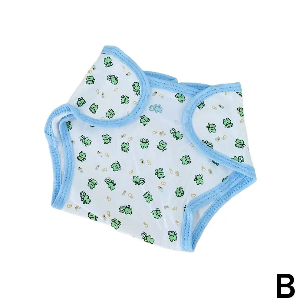 Cartoon Cloth Diapers For 17-20inch Doll Baby Washable Reusable Diaper Adjustable Children Potty Training Pants