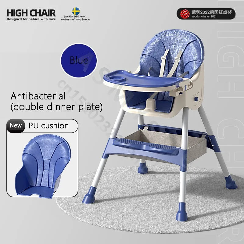 Children's dining chair / baby eating foldable seat / baby multifunctional lift home learning to sit dining table chair