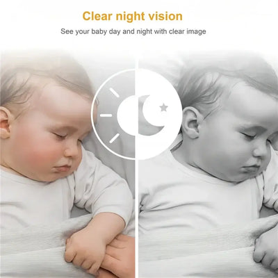 Portable baby monitor with 2.8-inch screen and wireless night vision capability