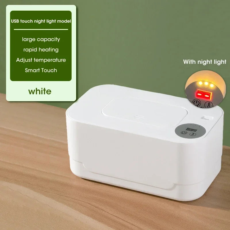 Baby Wipe Warmer Keeps Wipes Warm LED Digital Display Baby Wet Wipes Warmer Adjustable Temperature FastHeating LargeCapacity
