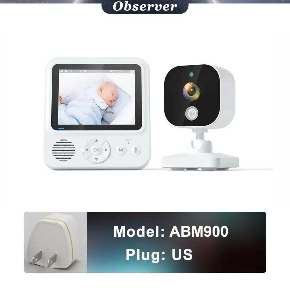 Portable baby monitor with 2.8-inch screen and wireless night vision capability