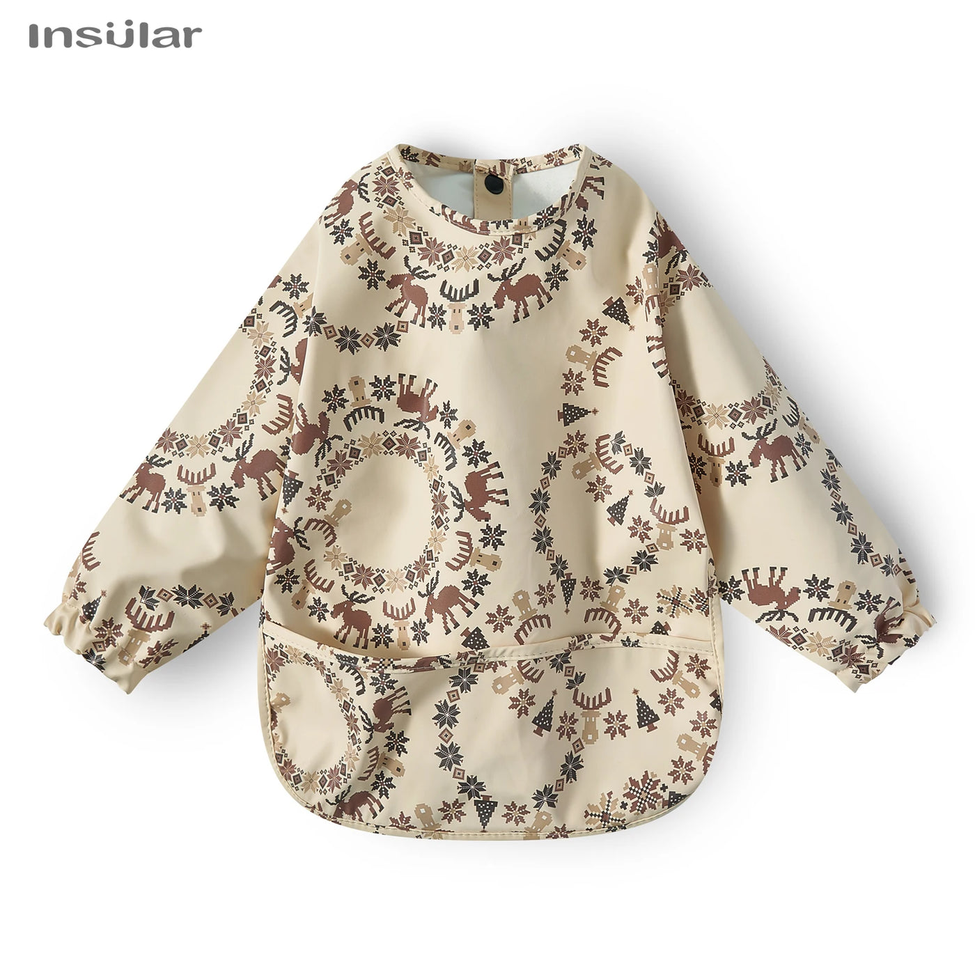 New Baby Bib with Pocket for Feeding Accessories Bibs for Children Waterproof Long Sleeve Bibs Aprons with Long Sleeve