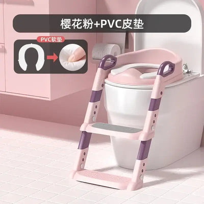 Toilet training ladder for toddlers with non-slip footrest