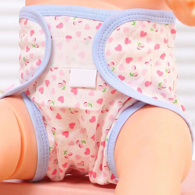 Cartoon Cloth Diapers For 17-20inch Doll Baby Washable Reusable Diaper Adjustable Children Potty Training Pants