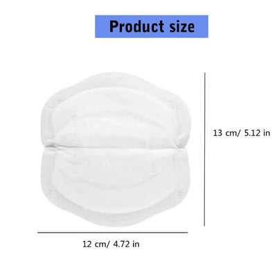 Nursing breast pad dimensions showing size of 12 cm x 13 cm with clear details for effective use.