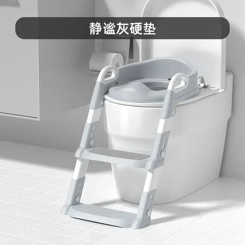 Toilet training ladder for toddlers with non-slip footrest