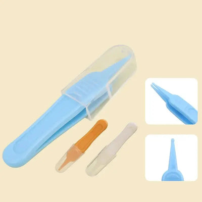 Toddler hygiene tweezers for earwax, nose, and navel grooming