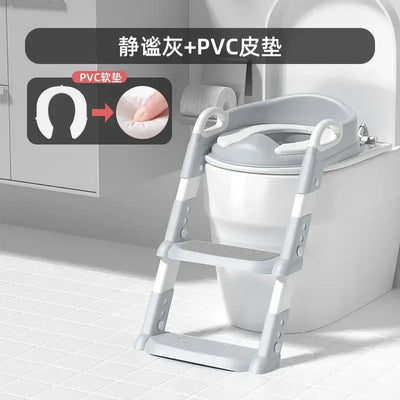 Toilet training ladder for toddlers with non-slip footrest