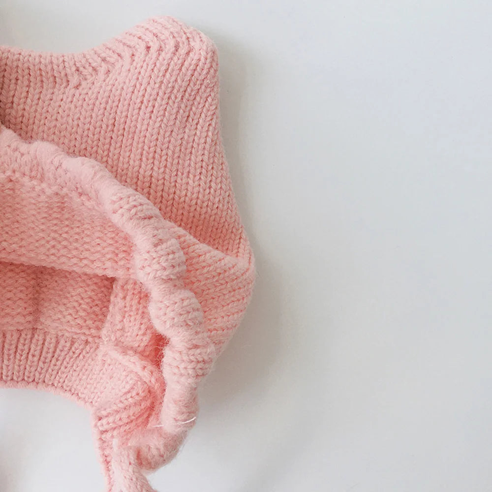 Baby Hats Autumn/Winter Baby Boys Girls Knitted Hat Toddler Knit Woolen Hat Children's Ear Protection Hats Infant Kids Warm Cap