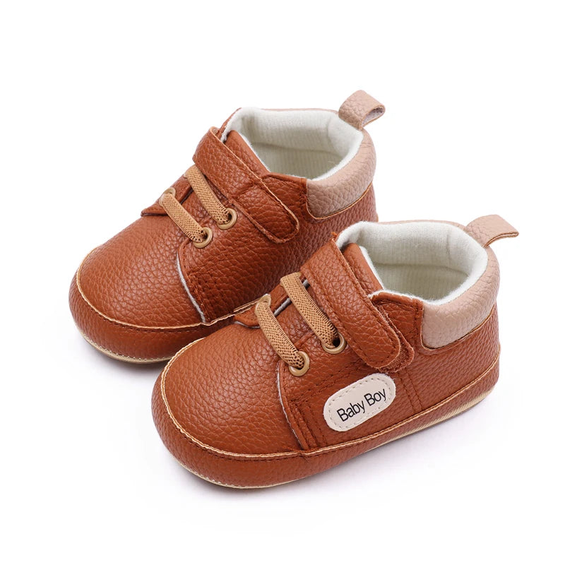 Baby Shoes Casual Sneaker Spring and Autumn Soft PU and TPR Sole Anti-slip Cute Comfortable High-quality for 0-6-12 Months Baby
