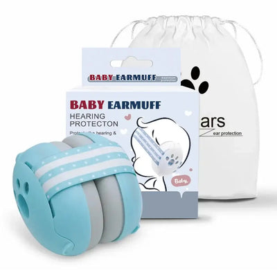 Infant ear muffs for noise protection on planes and outdoor events