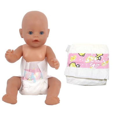 5Pcs 18 Inch American Doll Disposable Diaper Mini Cute Disposable Diapers For 43cm Baby Newborn Girl Doll OG Toy Accessory