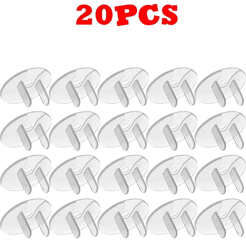 1/20pcs Baby American Standard Electrical Safety Socket Protective Cover Clear Safety Plug Outlet Protection Kid Safety Supplies