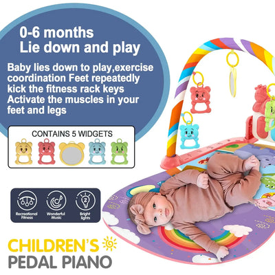 Pedal piano toy for baby early learning and development