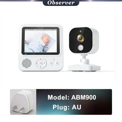 Portable baby monitor with 2.8-inch screen and wireless night vision capability