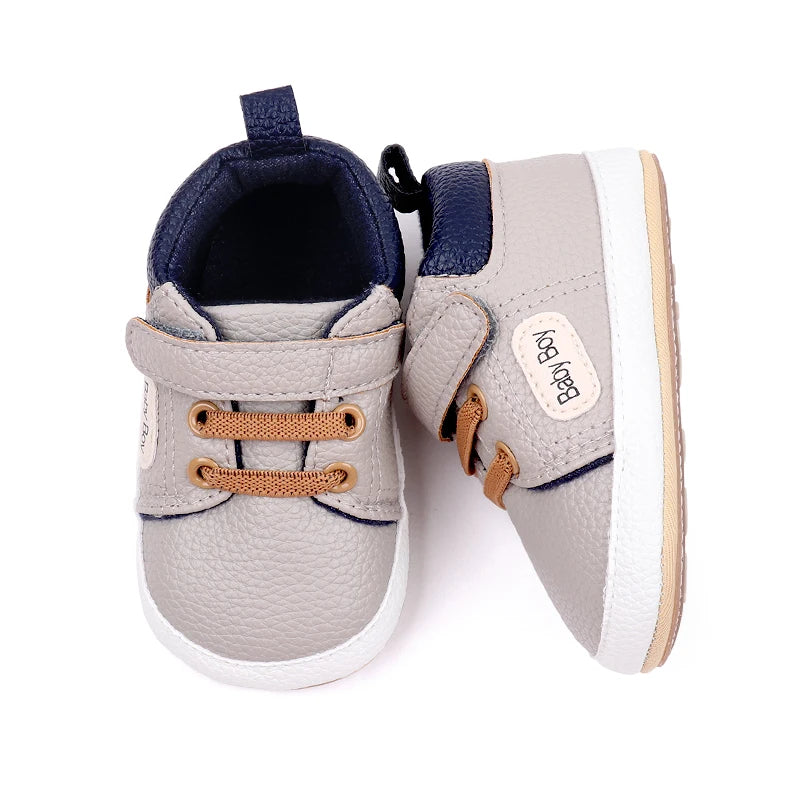 Baby Shoes Casual Sneaker Spring and Autumn Soft PU and TPR Sole Anti-slip Cute Comfortable High-quality for 0-6-12 Months Baby